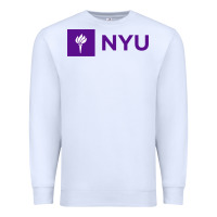 White nyu new york university purple Premium Sweatshirt - artisFamous