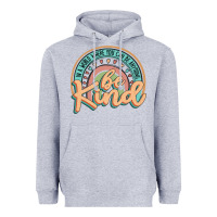 Heather Grey be kind Heavyweight Hoodie - JahusDesignShop