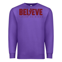 Purple taylor heinicke believe Premium Sweatshirt - artisFamous