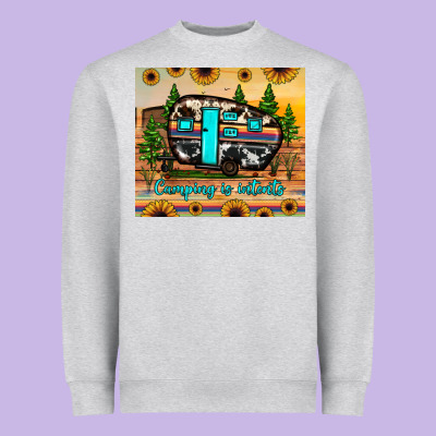 Camping Is Intents Heavyweight Sweatshirt Designed By Jahusdesignshop