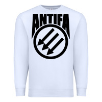 White anti blue check action Premium Sweatshirt - artisFamous
