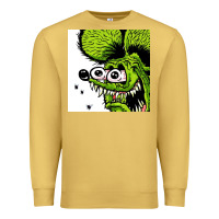 Antique Gold rat fink Premium Sweatshirt - artisFamous