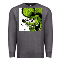 Charcoal Heather rat fink Premium Sweatshirt - artisFamous