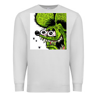 Dove Grey rat fink Premium Sweatshirt - artisFamous