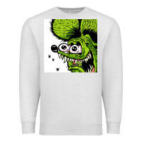Oatmeal Heather rat fink Premium Sweatshirt - artisFamous