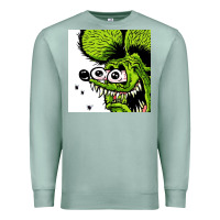 Seafoam rat fink Premium Sweatshirt - artisFamous