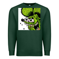 Sports Green rat fink Premium Sweatshirt - artisFamous