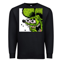 Black rat fink Premium Sweatshirt - artisFamous