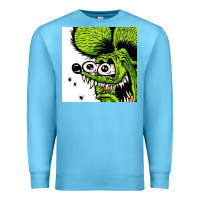 Ocean Blue rat fink Premium Sweatshirt - artisFamous