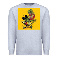 Heather Grey rat fink 02 Premium Sweatshirt - artisFamous