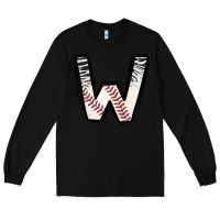 Black Baseball Alphabet Long Sleeve Tee - CowhideDigitalArt