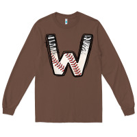 Chestnut Baseball Alphabet Long Sleeve Tee - CowhideDigitalArt