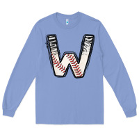 Colony Blue Baseball Alphabet Long Sleeve Tee - CowhideDigitalArt