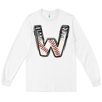 White Baseball Alphabet Long Sleeve Tee - CowhideDigitalArt