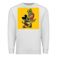 Oatmeal Heather rat fink 02 Premium Sweatshirt - artisFamous