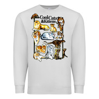 Dove Grey cool cats and kittens Premium Sweatshirt - artisFamous
