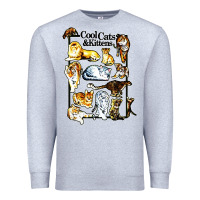 Heather Grey cool cats and kittens Premium Sweatshirt - artisFamous