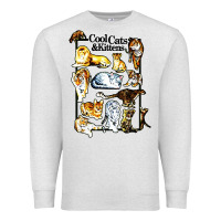 Oatmeal Heather cool cats and kittens Premium Sweatshirt - artisFamous