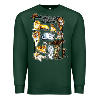 Sports Green cool cats and kittens Premium Sweatshirt - artisFamous