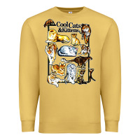 Antique Gold cool cats and kittens Premium Sweatshirt - artisFamous