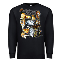 Black cool cats and kittens Premium Sweatshirt - artisFamous