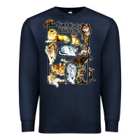 Navy cool cats and kittens Premium Sweatshirt - artisFamous