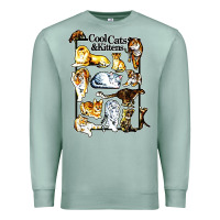 Seafoam cool cats and kittens Premium Sweatshirt - artisFamous