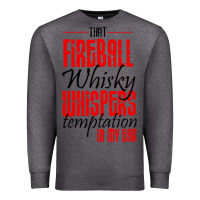 Charcoal Heather fireball whisky whispers Premium Sweatshirt - artisFamous