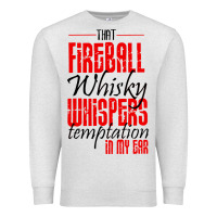 Oatmeal Heather fireball whisky whispers Premium Sweatshirt - artisFamous