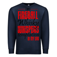 Navy fireball whisky whispers Premium Sweatshirt - artisFamous