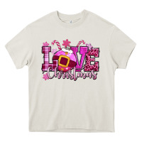 Cream love christmas pink Heavy Core Tee - CowGirlArtShop