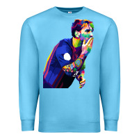 Ocean Blue LIONEL MESSI Premium Sweatshirt - artisFamous