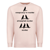 Pale Pink attempted murder cute Premium Sweatshirt - artisFamous
