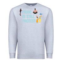Heather Grey pride is still protest Premium Sweatshirt - artisFamous