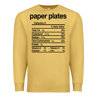 Antique Gold paper plates nutrition facts funny thanksgiving christmas Premium Sweatshirt - artisFamous