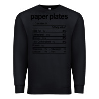 Black paper plates nutrition facts funny thanksgiving christmas Premium Sweatshirt - artisFamous