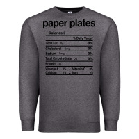 Charcoal Heather paper plates nutrition facts funny thanksgiving christmas Premium Sweatshirt - artisFamous