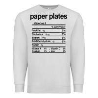 Dove Grey paper plates nutrition facts funny thanksgiving christmas Premium Sweatshirt - artisFamous