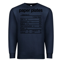 Navy paper plates nutrition facts funny thanksgiving christmas Premium Sweatshirt - artisFamous