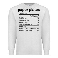 Oatmeal Heather paper plates nutrition facts funny thanksgiving christmas Premium Sweatshirt - artisFamous
