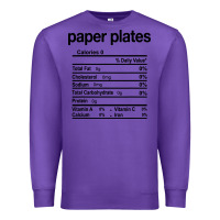 Purple paper plates nutrition facts funny thanksgiving christmas Premium Sweatshirt - artisFamous