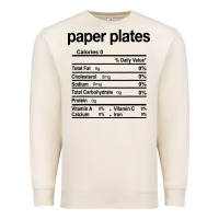 Sandshell paper plates nutrition facts funny thanksgiving christmas Premium Sweatshirt - artisFamous