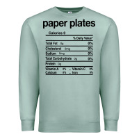 Seafoam paper plates nutrition facts funny thanksgiving christmas Premium Sweatshirt - artisFamous