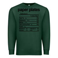 Sports Green paper plates nutrition facts funny thanksgiving christmas Premium Sweatshirt - artisFamous