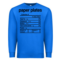 True Royal paper plates nutrition facts funny thanksgiving christmas Premium Sweatshirt - artisFamous