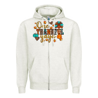 Oatmeal Heather one thankful yaya Zipper Hoodie - JahusDesignShop