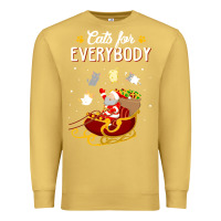 Antique Gold cats for everybody cat christmas ugly christmas sweatshirt Premium Sweatshirt - artisFamous