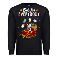 Black cats for everybody cat christmas ugly christmas sweatshirt Premium Sweatshirt - artisFamous