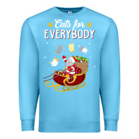 Ocean Blue cats for everybody cat christmas ugly christmas sweatshirt Premium Sweatshirt - artisFamous