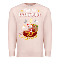 Pale Pink cats for everybody cat christmas ugly christmas sweatshirt Premium Sweatshirt - artisFamous